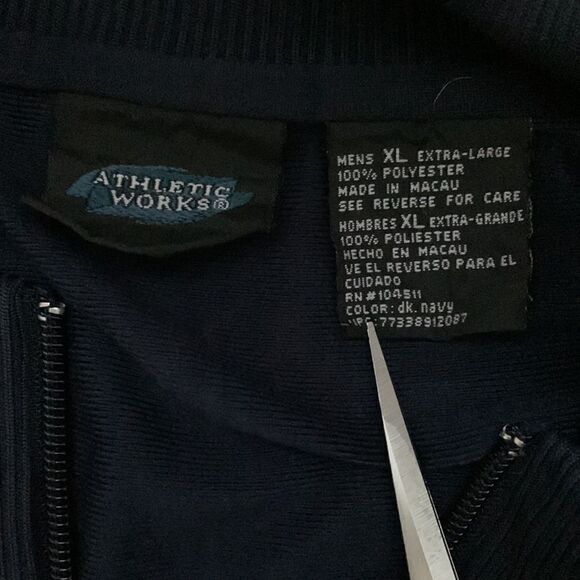 Athletic Works Dark Blue Mens Jacket Size XL - Picture 5 of 6